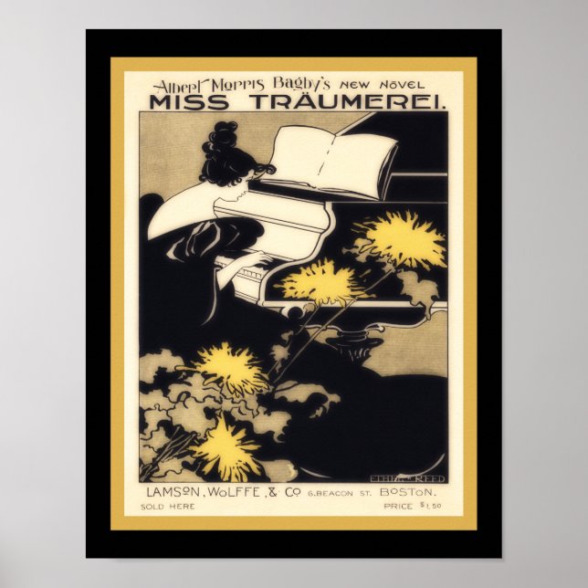 Miss Traumerei 1895 Art Nouveau Poster (Frente)