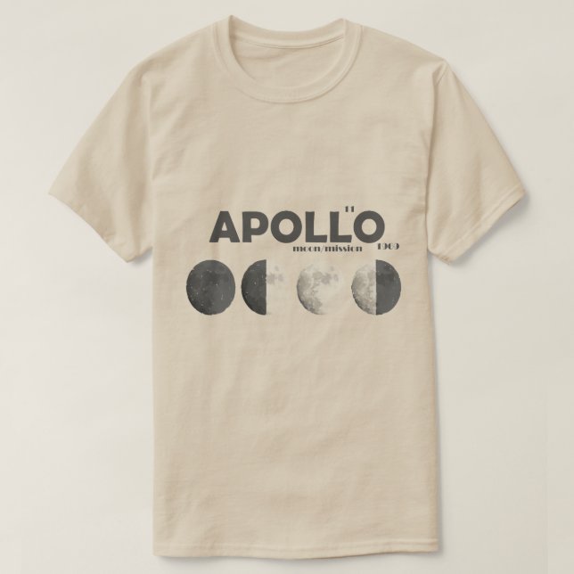 Missão da lua dos t-shirt de Apollo 2019-1969 (Frente do Design)