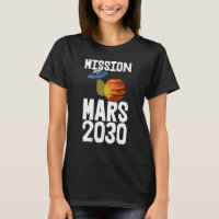 Missão Mars 2030 Viagem do Espaço Juvenil Camiseta