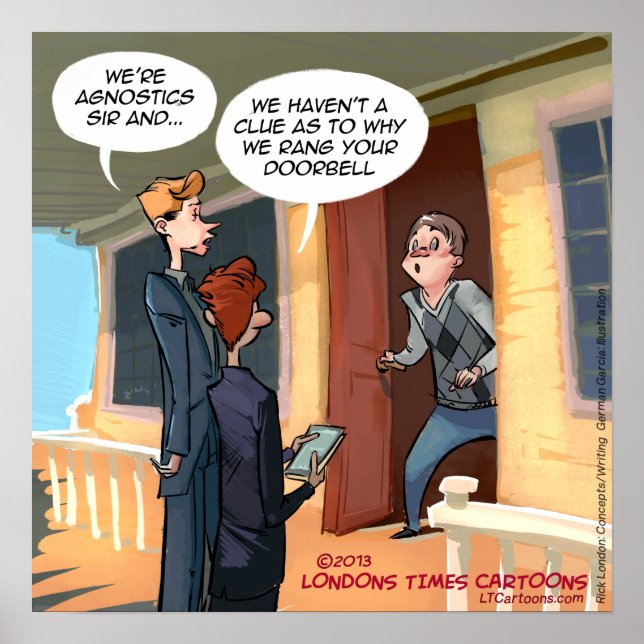 Missionários Agnósticos Poster Funny (Frente)