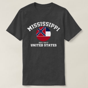 Mississippi EUA Est. 1817 camisa patriótica da