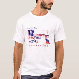 Mississippi Romney e camiseta 2012 de Ryan 2