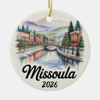 Missoula Montana 2026 Enfeite de Natal Viagem