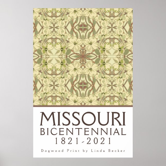 Missouri Bicentennial Dogwood Poster (Frente)