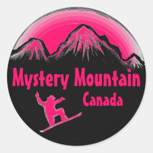 Mistério Montanha do Canadá, adesivos rosa para pr