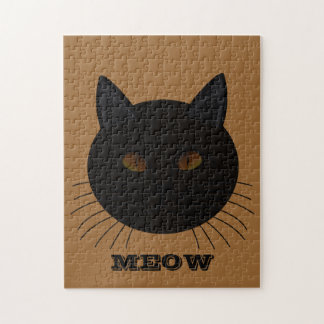 Misteriosa Quebra-cabeça de Gato Negro Face Brown