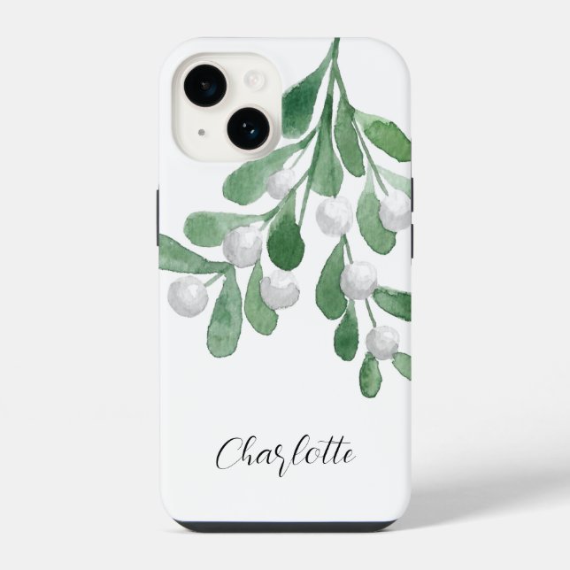 Mistletoe de Natal com Nome Personalizado (Verso)