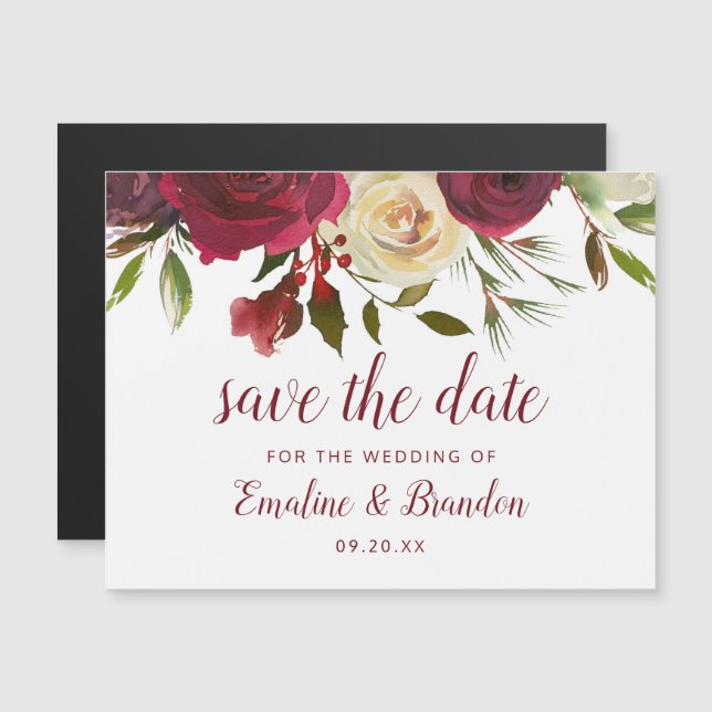 Mistletoe Manor Aquarela Inverno Save the Date (Frente/Verso)