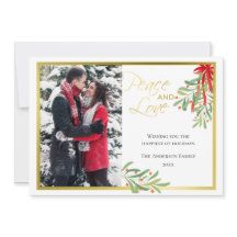 Mistura de Aquarela e Dourado | Cartão com fotos d