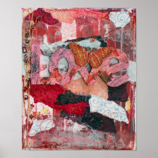 Mistura de Impressão de Arte com Borboleta de Amor (Frente)