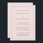 Mistura Rosa Blush - Convites de Casamento Rosa<br><div class="desc">Convite de casamento temporário - ALTERE a cor de fundo para qualquer cor! Mostramos belíssimos rosa / cor-de-rosa. Duas bordas retangulares - EXCLUA-as ou ALTERE a cor do sotaque dos retângulos! ALTERAR as fontes, o texto, a cor do texto. Use esta modelo para design de seus próprios convites de casamento...</div>