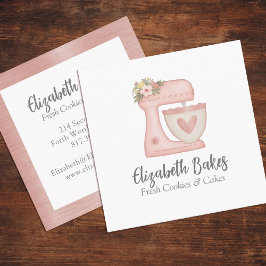 Mistura Rosa Simples - Cartão de visita de padaria