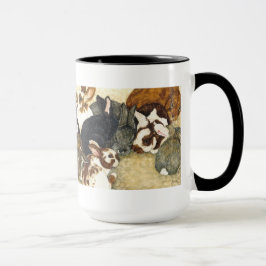 Misturado Empresa - caneca de café dos coelhos do