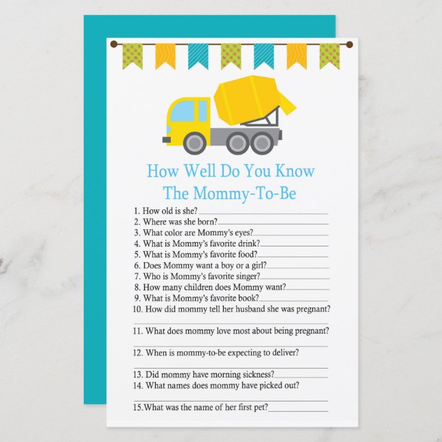 Misturador de betão, como você conhece chá de fral (Frente/Verso)