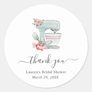 Misturador de bolos Chá de panela Obrigado adesivo