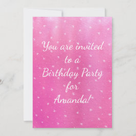 Misturas cor-de-rosa Convites de festas de anivers