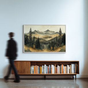 Misty Autumn - Zen Nature Wall Art Impressão