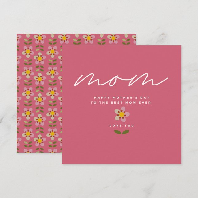 MISTY CHARM - Cartão de Convite Floral para Dias d (Frente/Verso)