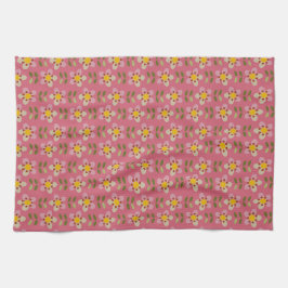 Misty Charm - Toalha Floral de Chá Rosa-Rosa