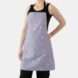 Misty Lavender White Cosmos Floral Pattern