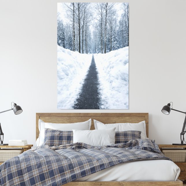 Misty Winter Forest Path Canvas (Insitu(Quarto))