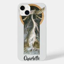 Mitologia Vintage, um Dragão Alado no Oceano