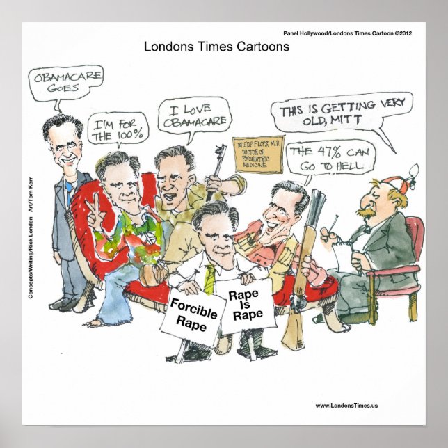 Mitt Romney Em Terapia Poster Engraçado (Frente)