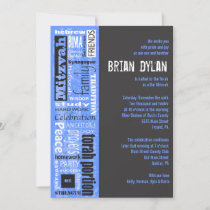 MITZVAH DIZ Bar Bat Mitzvah Convite