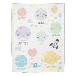 Miúdo bonito do sistema solar do planeta de Kawaii