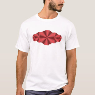Miúdo da ilusão óptica e camisa vermelhos da