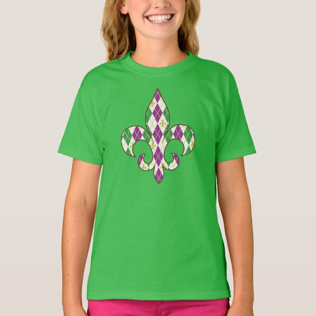Miúdo de Argyle do carnaval e camisa do bebê (Frente)