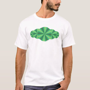 Miúdo do verde da ilusão óptica e camisa da