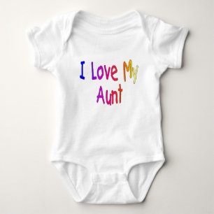 Miúdos "eu amo meu t-shirt da tia" bebê