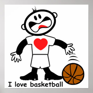 Miúdos eu amo o poster do basquetebol