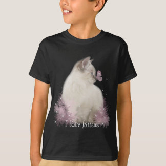 miúdos eu amo o t-shirt dos gatinhos