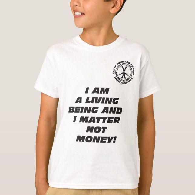 Miúdos EU SOU SER VIVO t-shirt (Frente)