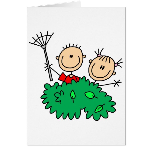 Miúdos que fazem o cartão do Yardwork (Frente)