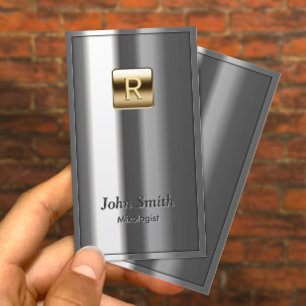 Mixologista Metálico de Logotipo Dourado Cartão de