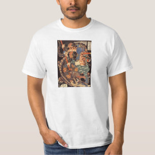 Miyamoto Musashi que pinta o t-shirt do valor do