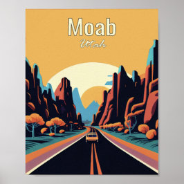Moab Utah minimalista Vintage Art Poster