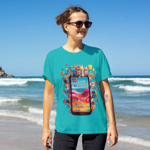 Mobile com T-Shirt da Rede Social