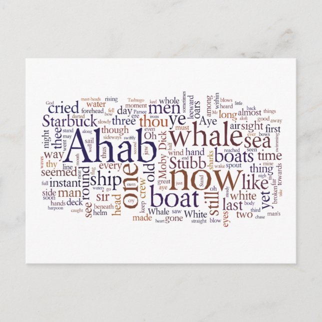 Moby Dick último capítulos palavras cartão postal (Frente)
