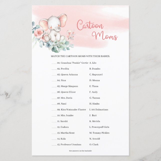 Moça Elefante Eucalyptus Cartoon Mães (Frente)