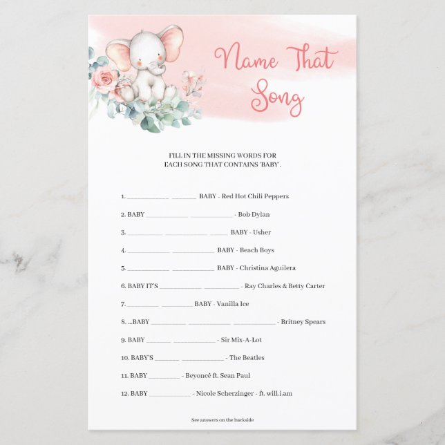 Moça Elefante Eucalyptus Diz Esse Jogo De Música (Frente)