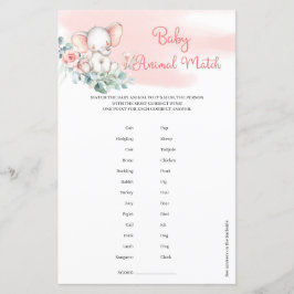 Moça Elefante Eucalyptus Wreath Baby Animal Match