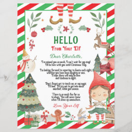 Moça Elf Retorna Chegada Carta de Natal do Elf
