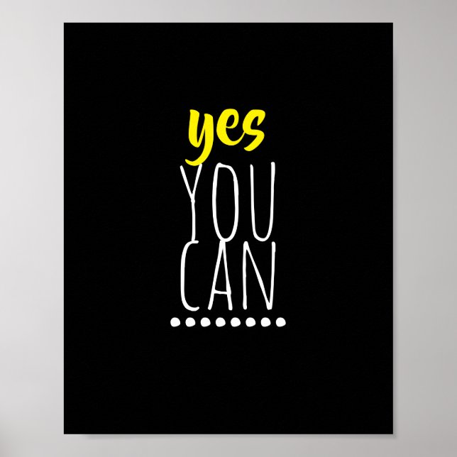 moça motivadora cita tipografia moderna poster (Frente)