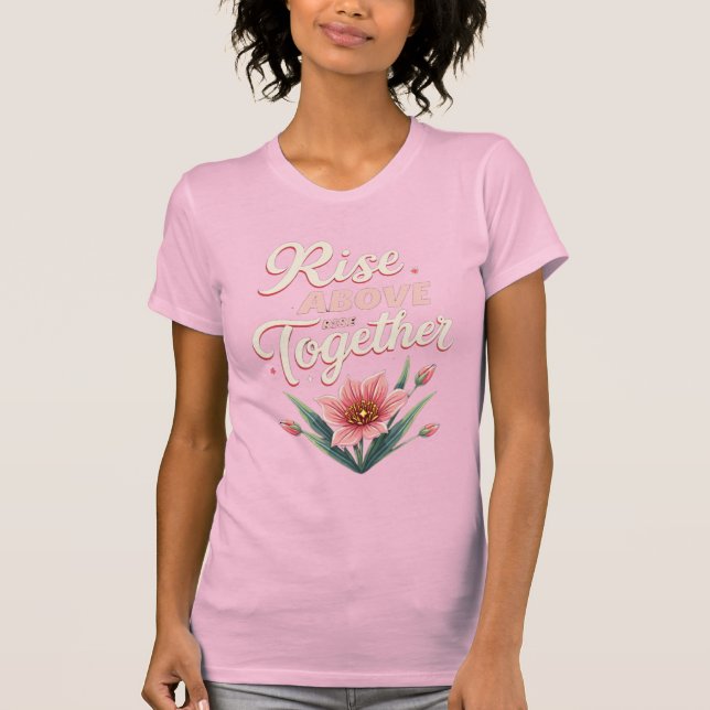 Moça-poder: T-Shirt Rosa Forte, Negrito E Implacáv (Frente)