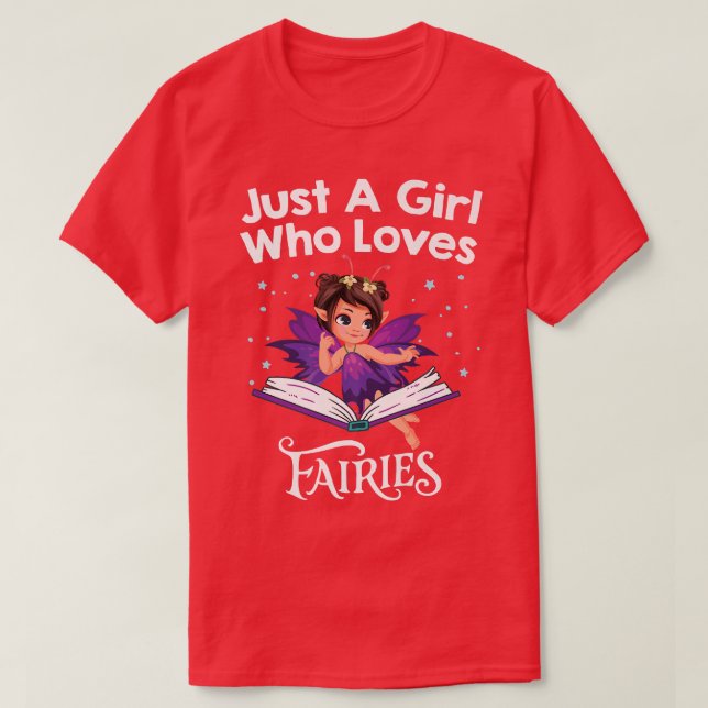Moças de fada camiseta só uma garota que ama a fad (Frente do Design)