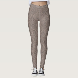 Mocha Brown Designer Leggings Femininas